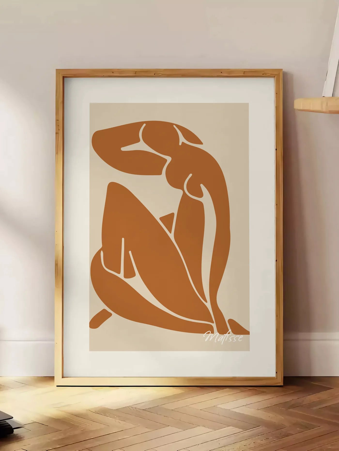 Affiche Nu Bleu II Decoupes Gouache — Henri Matisse — mise en situation dans un intérieur lumineux