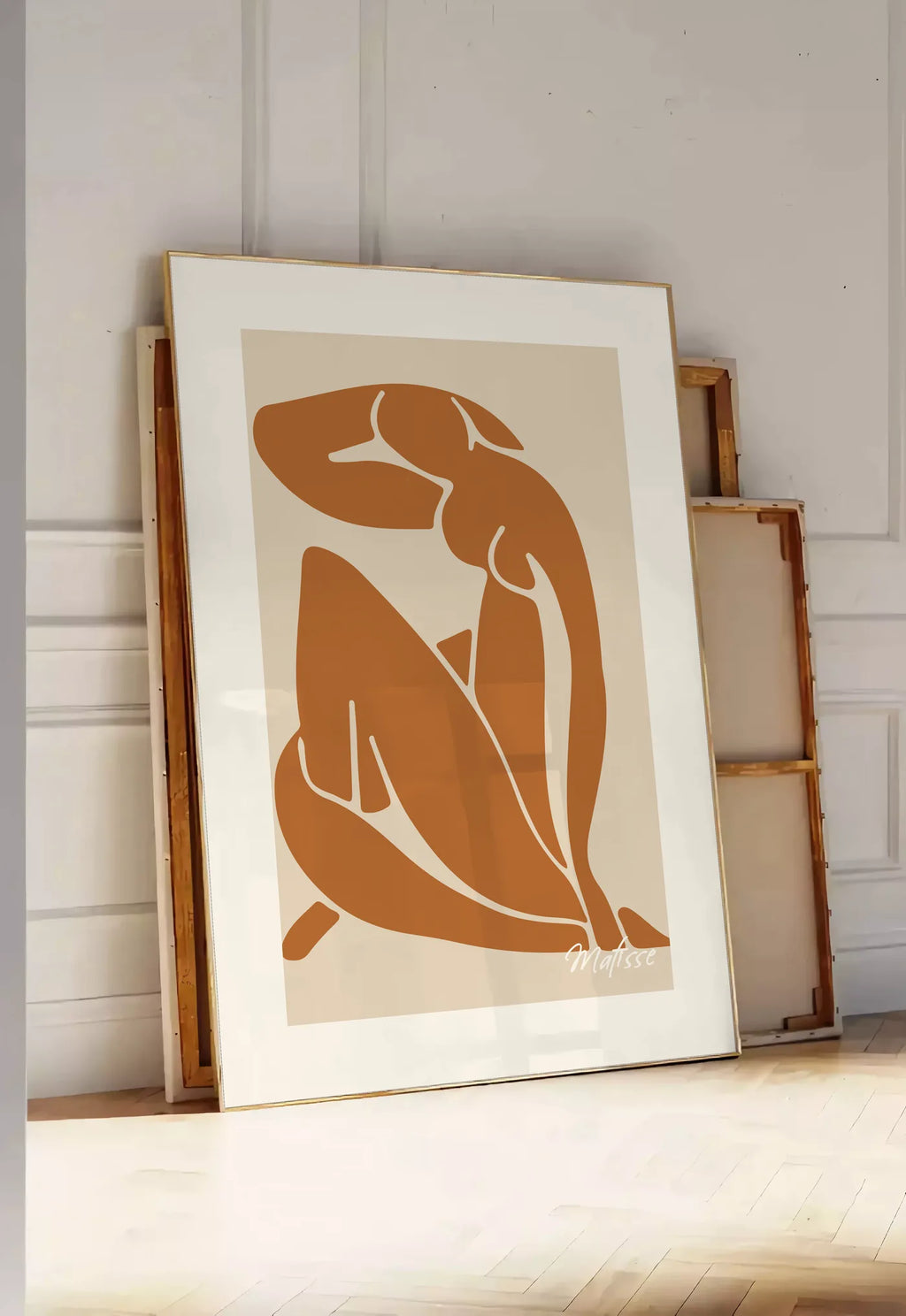 Affiche Nu Bleu II Decoupes Gouache — Henri Matisse — mise en situation dans une entrée