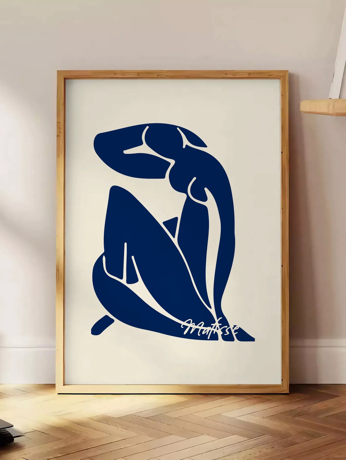 Affiche Papiers découpés moderniste — Henri Matisse — mise en situation dans un intérieur lumineux