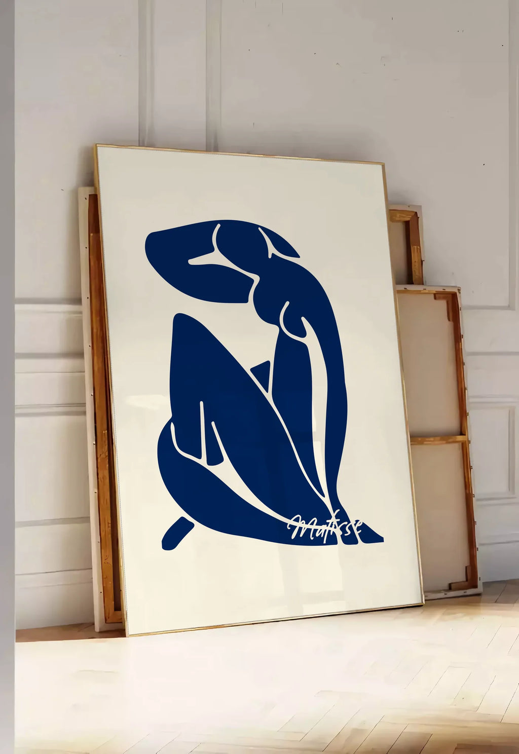 Affiche Papiers découpés moderniste — Henri Matisse — mise en situation dans une entrée
