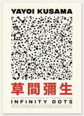 Affiche Pois Infinis Noir et Blanc Art Japonais — Yayoi Kusama — vue catalogue