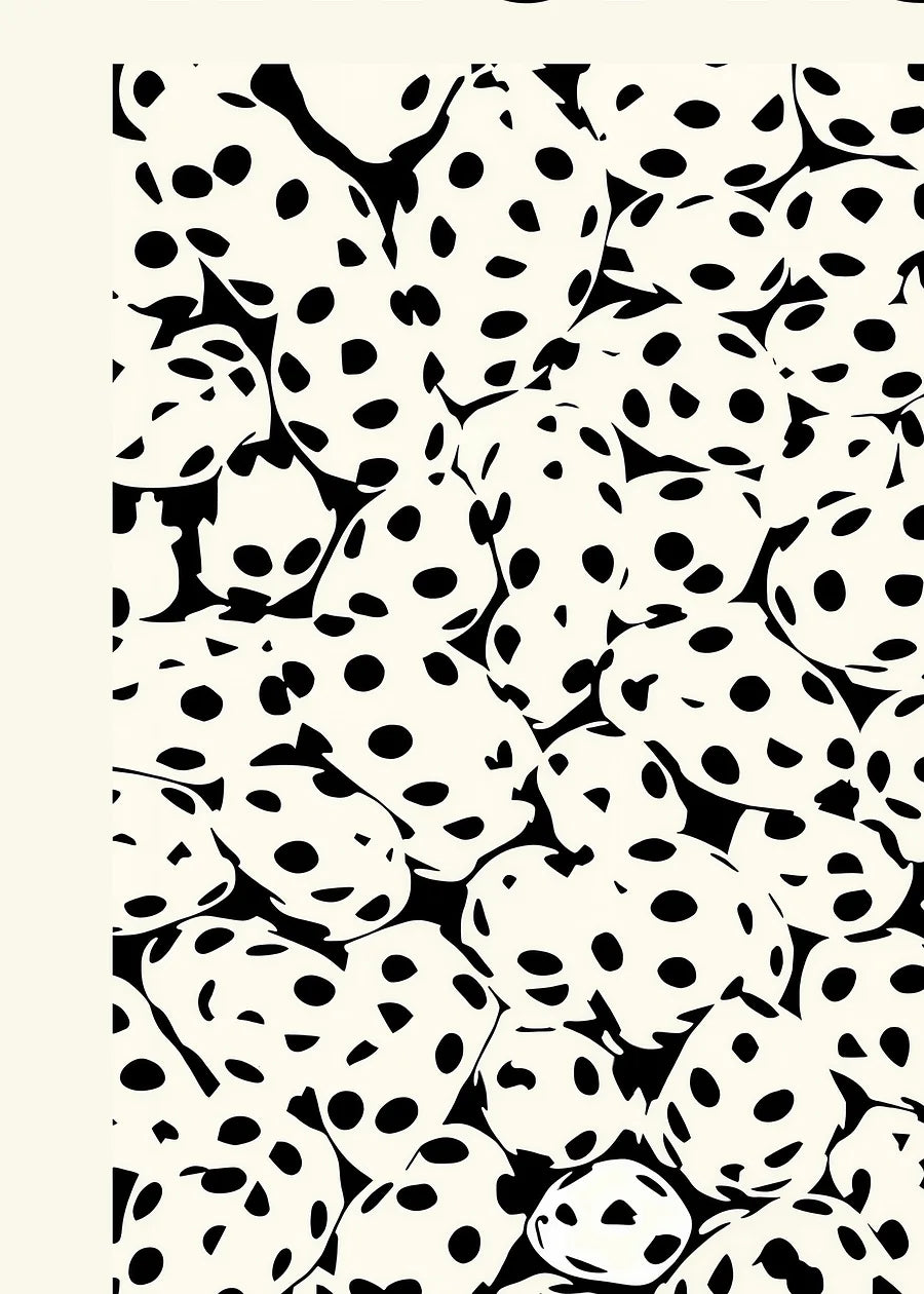 Affiche Pois Infinis Noir et Blanc Art Japonais — Yayoi Kusama — détail de l'œuvre