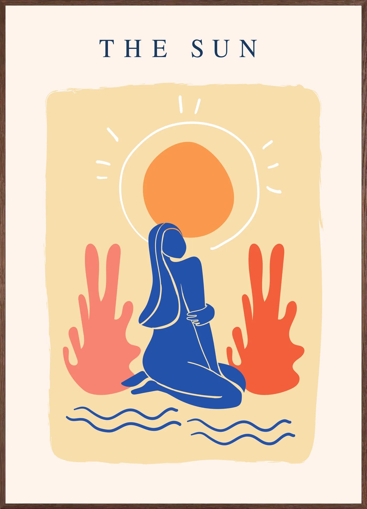 Affiche The Sun Femme Bleue Moderne — Henri Matisse — encadrement chêne