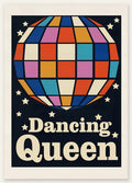 Affiche Vintage Disco Dancing Queen — vue catalogue