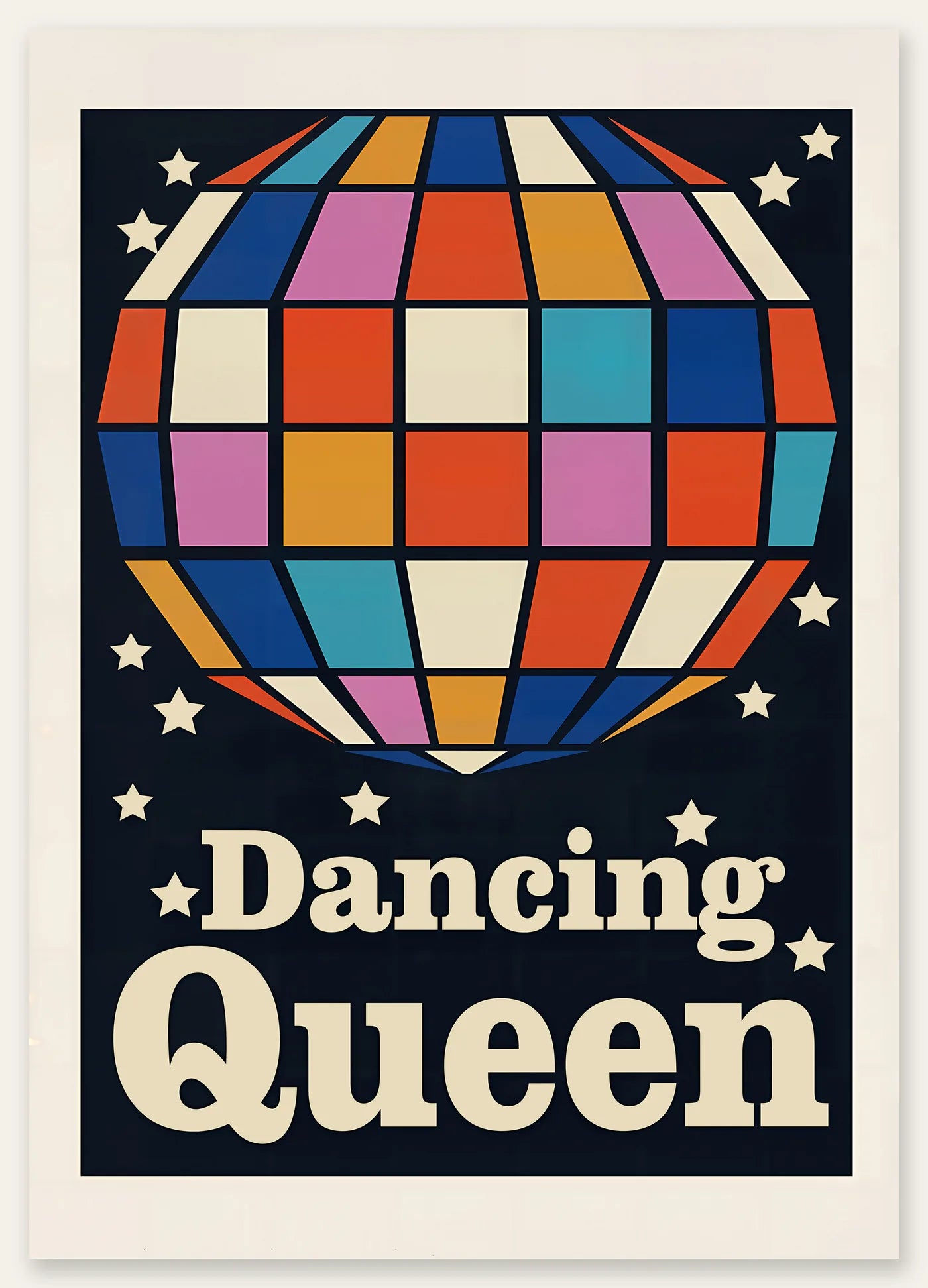 Affiche Vintage Disco Dancing Queen — vue catalogue