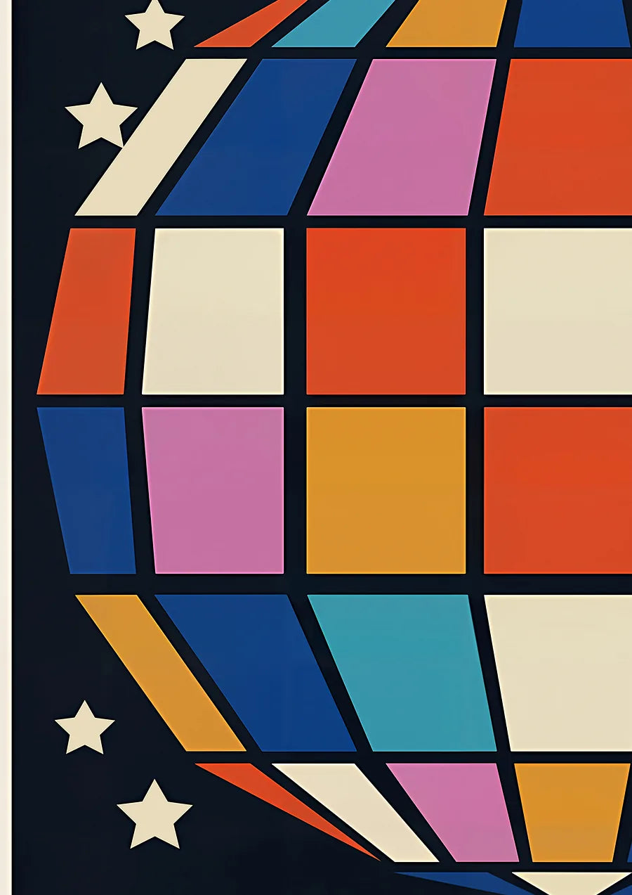 Affiche Vintage Disco Dancing Queen — détail de l'œuvre
