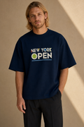 T-shirt New York Tennis Monumental 30. design textile unisexe [color:navy] [view:front]