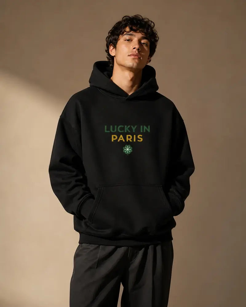 Hoodie Lucky In Paris Noir