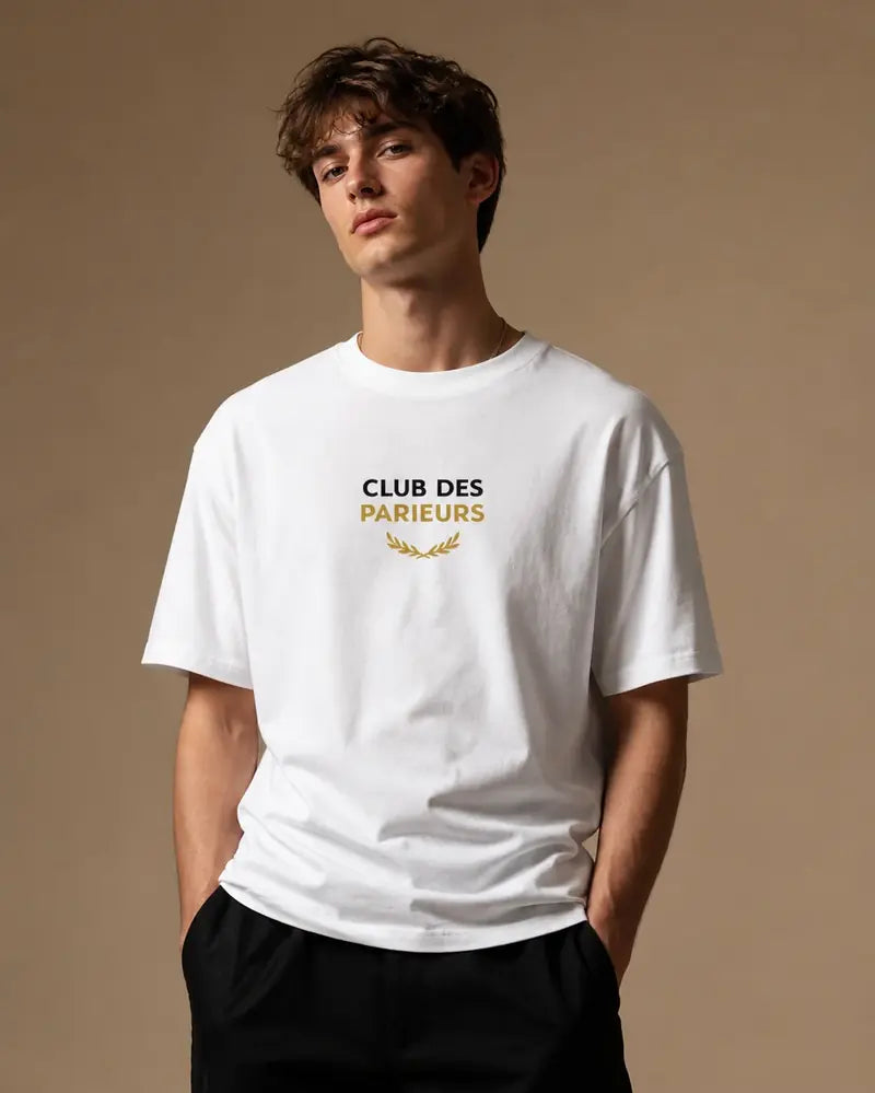 T-shirt Club Des Parieurs Blanc