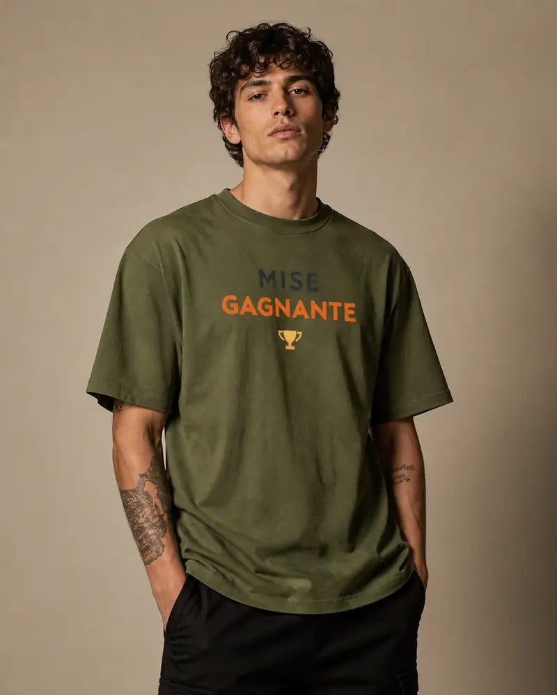 T-shirt Mise Gagnante Kaki