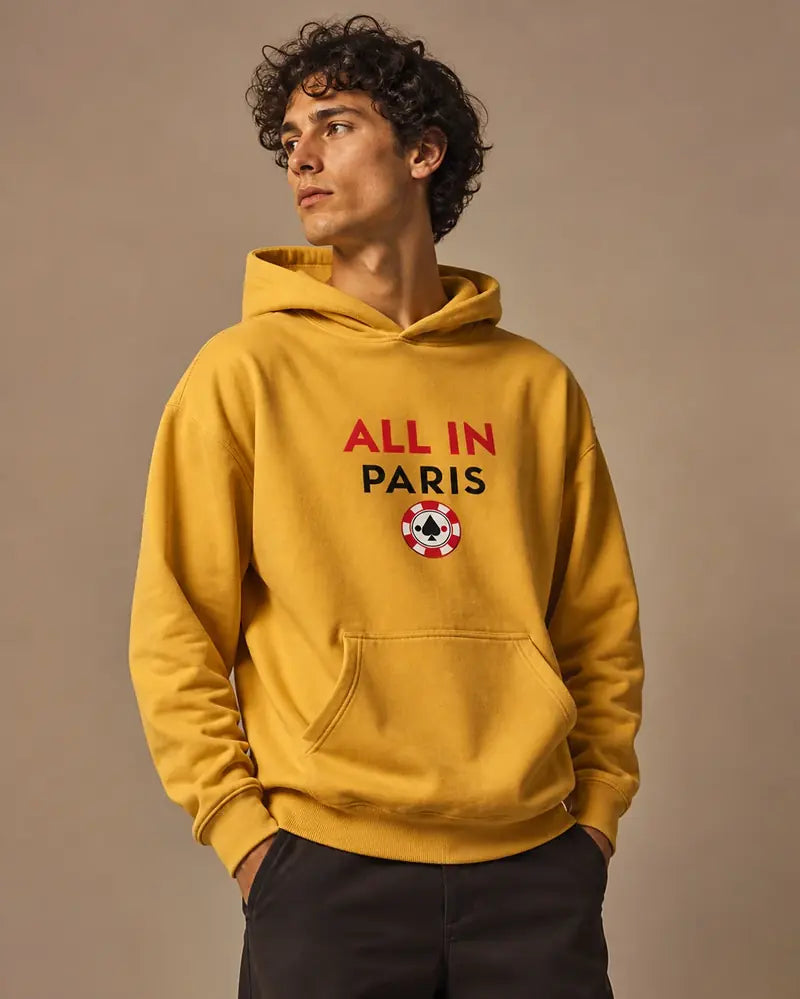Hoodie All In Paris 3 Or