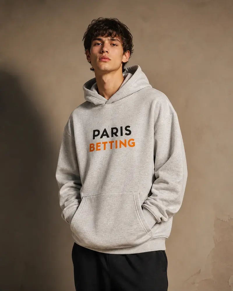 Hoodie Paris Betting 2 Gris chiné
